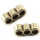 2 passe cuir separateur 3 trous zamak bronzepour cuir 3mm