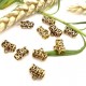 10 perles belieres ethniques dorees 11x5mm avec anneau