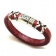 Fermoir pression epi plaque argent pour cuir regaliz