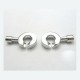 fermoir menottes design rhodie pour cuir 4mm