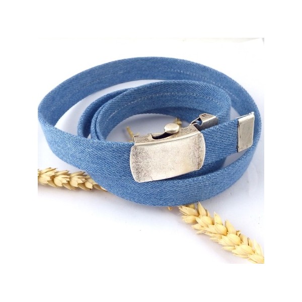 cordon de jean double 20mm pour bracelet ou ceinture