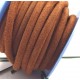 Cordon de daim rond 5mm camel par 20cm