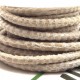 daim rond 5mm creme facon serpent par 20cm