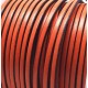 Cuir plat 3mm orange par 20 cm