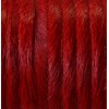 lacet cuir plat a poils rouge 5mm par 20cm