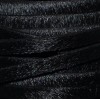 lacet cuir plat a poils noir 5mm par 20cm