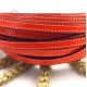 cuir plat 10mm orange coutures 