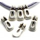 Lettre O pendentif alphabet plaque argent