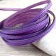 Exclu cuir plat 6mm mauve coutures violet