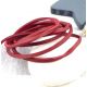 Cuir carre nautic 3MM rouge 