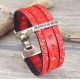 Kit bracelet cuir rouge style ethnique