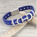 Kit tutoriel bracelet cuir camel perfore avec etrier argent