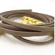 Cuir plat 5mm double taupe