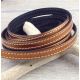 cuir plat 10mm couture cuivre dore