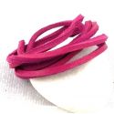 Cuir carre nautic 3MM fuchsia