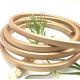 cuir oval regaliz dore metal