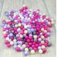 Lot de perles en verre multicolore irise 10mm 450 g
