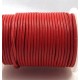 Cordon cuir rond 2mm rouge