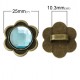 Perle coulissante bronze et verre cuir regaliz