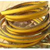 Cuir plat 5mm jaune