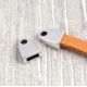 2 embouts fermoir plaque argent pour cuir plat 5mm