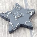 10 crochets oreille laiton argente