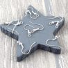 10 crochets oreille laiton argente