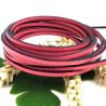 Cuir plat 3mm rose en gros
