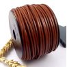 Cuir plat 3mm marron moyen