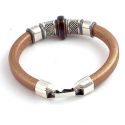 Kit bracelet cuir regaliz cuivré marron argentl