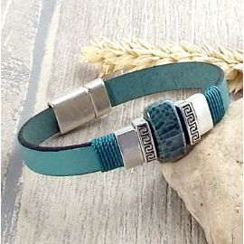 Kit bracelet cuir océan ceramique bohème