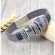 Kit bracelet cuir gris ceramique ar argent tutoriel offert 2843