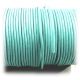 Cordon cuir rond 2mm vert lagon