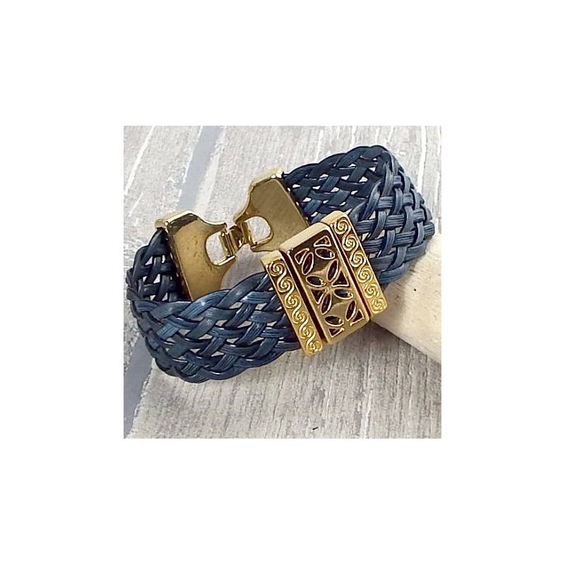 Bracelet Manchette Tressé En Rotin - Bijou Éthnique Réglable Pour Femme - Style Bohème, Accessoire D'Été