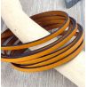 Cuir plat 5mm jaune oranger