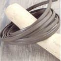 Cuir plat 5mm gris vintage
