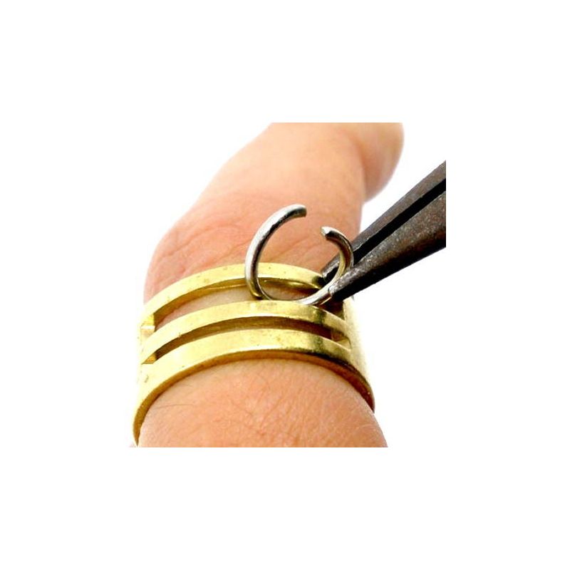 Kit Réparation Bijoux - 1312 Anneaux Ouverts + Fermoirs + 3 Pinces - Taille 4 à 10 Mm - Argenté