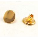 Embout fermoir zamak flashe or pour cuir rond  4mm