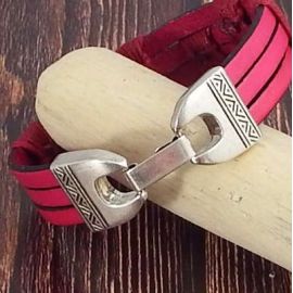 Kit bracelet cuir et coton cire homme turquoise