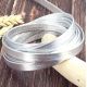 Cuir plat 10mm Chevre double couleur argent clairmetal
