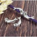 Passant sirene argent cuir plat 5mm