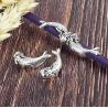 Passant sirene argent cuir plat 5mm