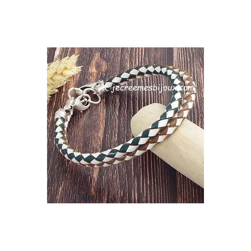 Lot De 50 Chaînes En Cuir Tressé 2 Mm Avec Fermoir - Multicolore - Pour Fabriquer Bracelets, Colliers DIY