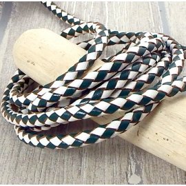 Kit bracelet cuir tresse couleur au choix fermoir mousqueton argent