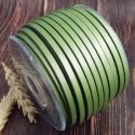 Cuir plat 5mm nacre vert