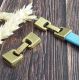 Fermoir clip zamak plaque bronze pour cuir 10mm