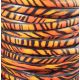 Cuir plat 5mm imprime tigre orange et noir