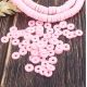 Perles Heishi rose flamant