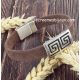 Kit bracelet cuir DAIM marron ethnique argent