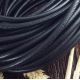 Cordon cuir rond couture haute qualité noir 5mm par 20cm